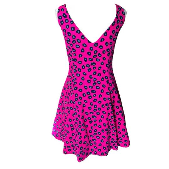 Lilly Pulitzer Pink Navy Cheetah Print Dress Size 6 - Picture 2 of 6
